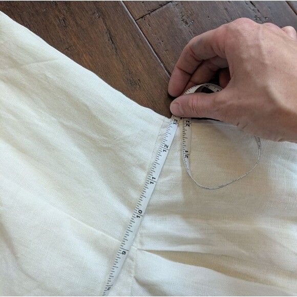 Vintage Laura Ashley 90s 100% Linen Cream White Halter Sundress Midi Size 6 - Picture 3 of 8